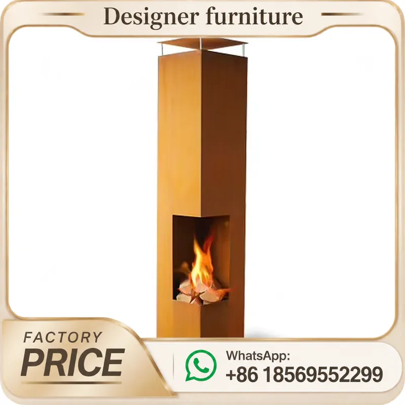 Outdoor Furniture Metal - موقد محمول يعمل بحبيبات الخشب مع