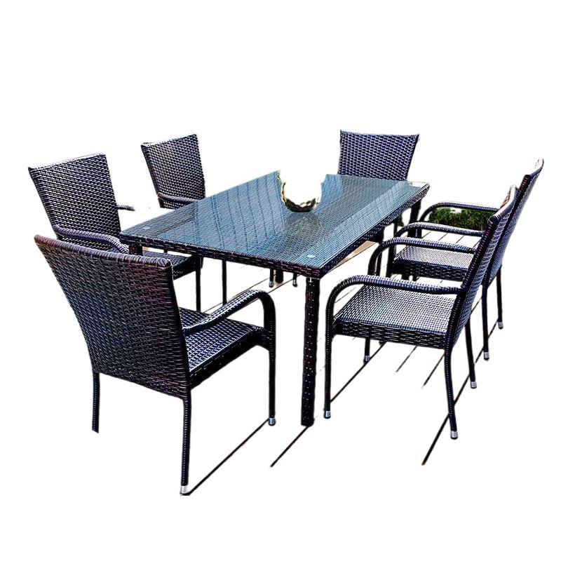 Outdoor Furniture Metal - طاولات وكراسي الروطان الخارجية لغرفة المعيشة