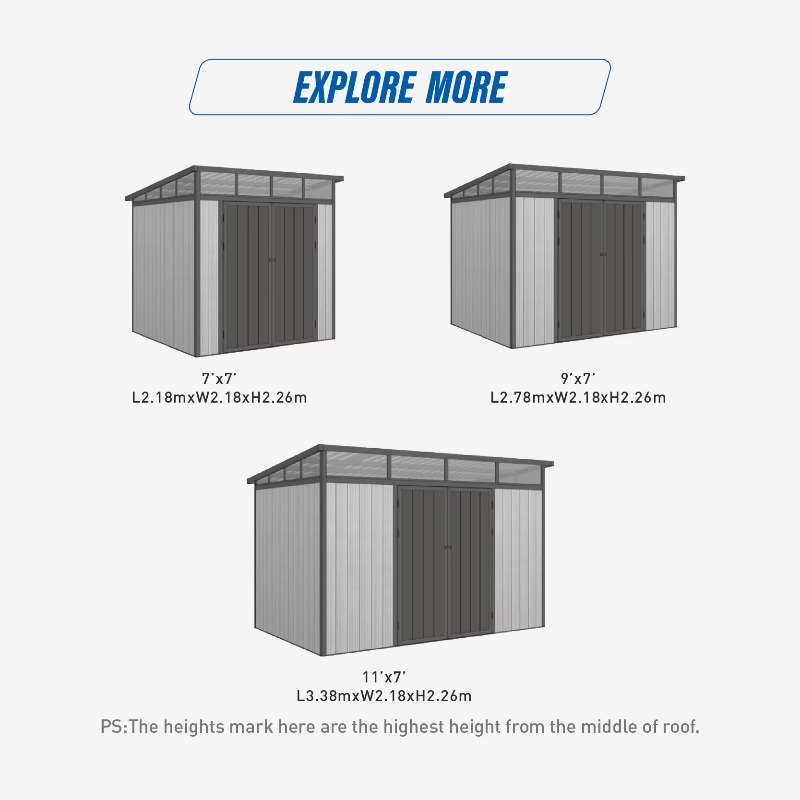 D2833 3م*3م مخزن أدوات معدني ع - مراجعة Outdoor Furniture Metal وسعره