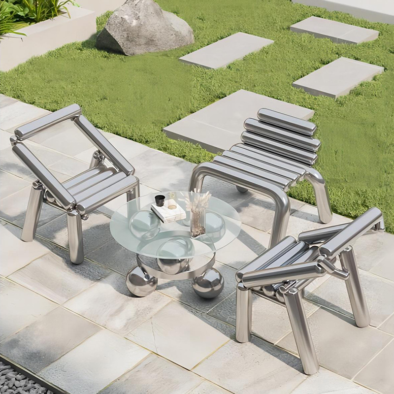 كرسي من الفولاذ المقاوم للصدأ، - مراجعة Outdoor Furniture Luxury وسعره