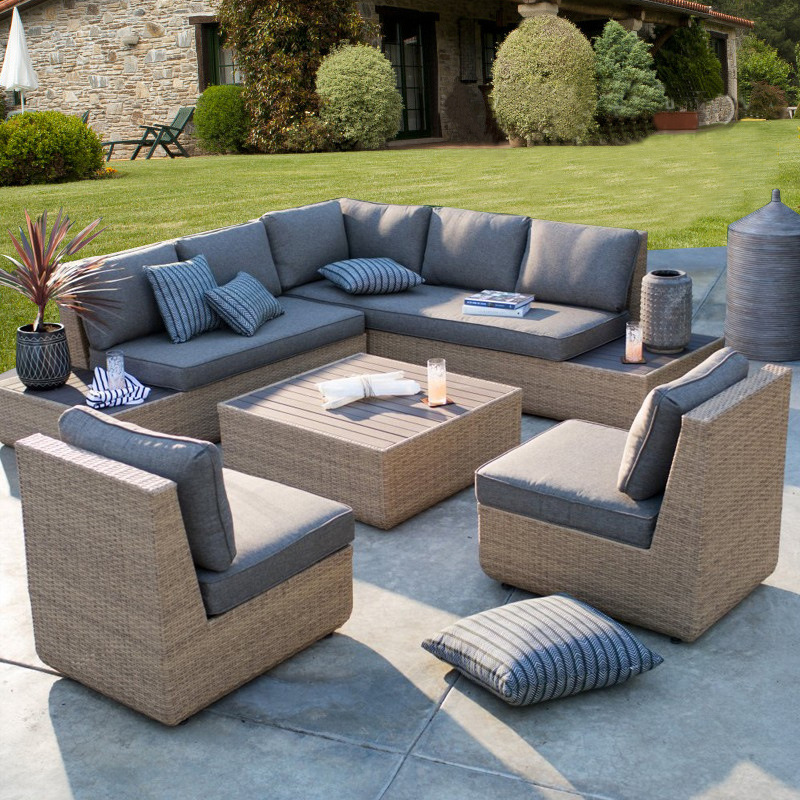 أريكة خارجية من الراتان للفناء - مراجعة Outdoor Furniture Metal Chairs وسعره